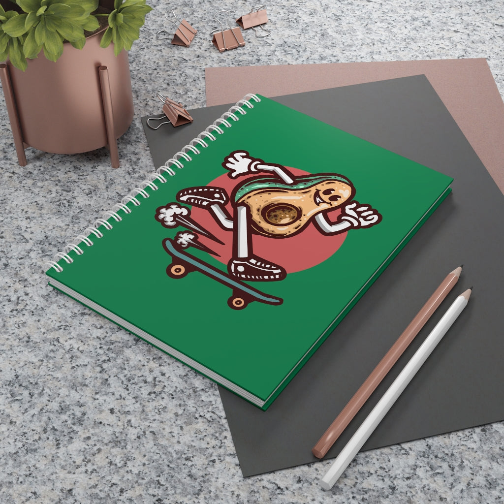 Skater Avocado Spiral Notebook