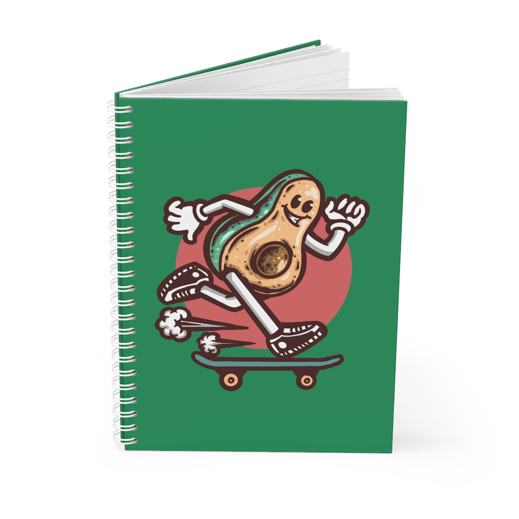 Skater Avocado Spiral Notebook