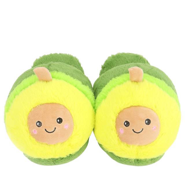 Tiny Avocado Kawaii Plush Slippers