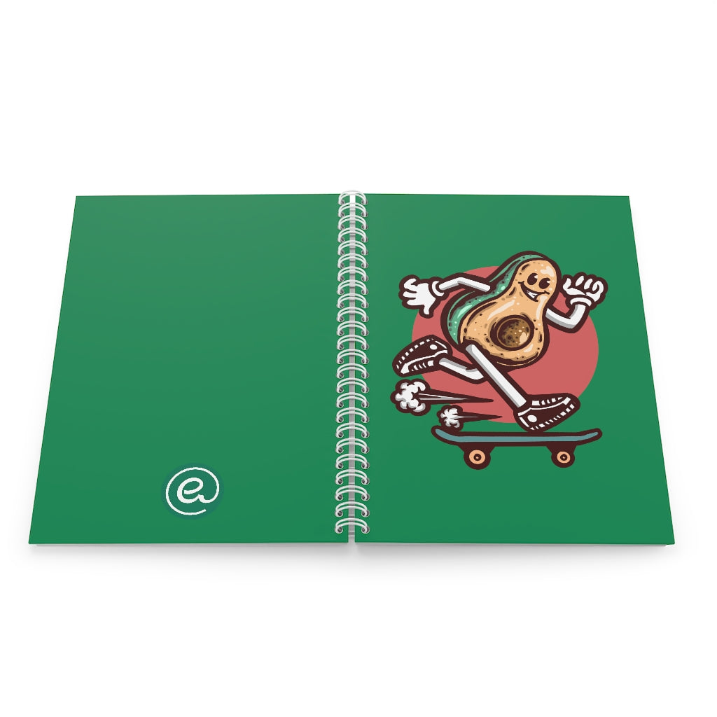 Skater Avocado Spiral Notebook